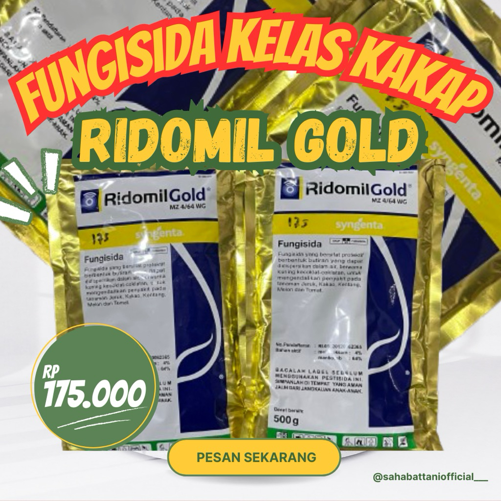 FUNGISIDA RIDOMIL GOLD KELAS KAKAP TERMURAH ASLI (PENCEGAHAN TERHADAP JAMIR,PATEK,DAN LAYU PADA CABA