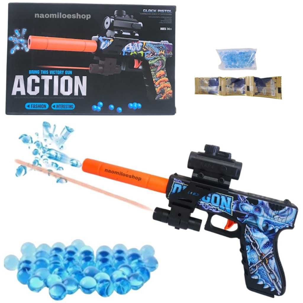 mainan anak Senapan,blaster ,gun, peluru gell bulat water terbaru