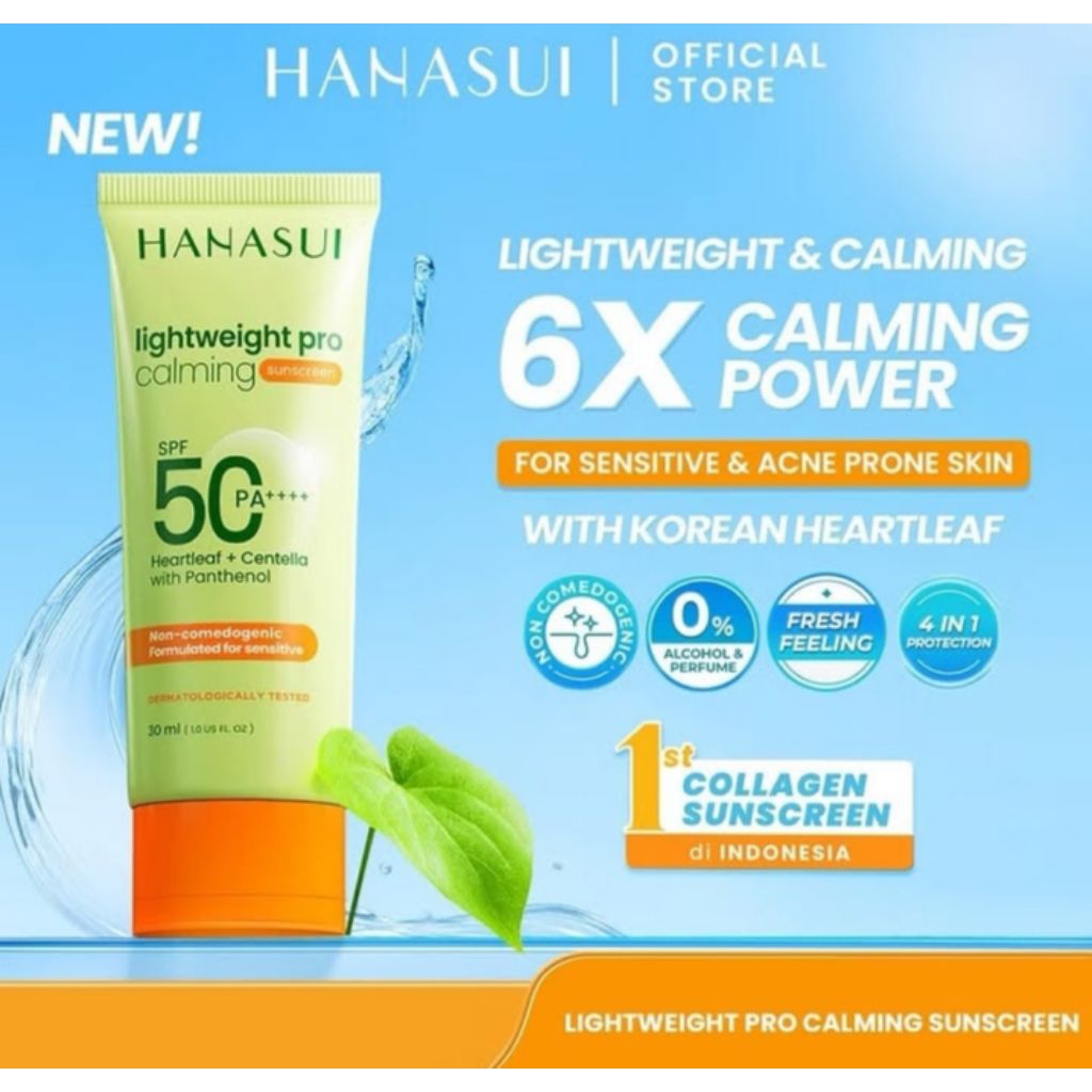 HANASUI LEIGHTWEIGHT PRO CALMING SUNSCREEN SPF 50 - SUNSCREEN HANASUI SPF 50