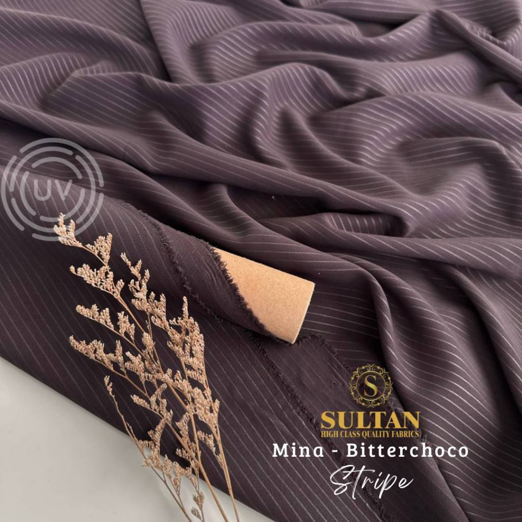 KAIN MINA ANTI UV SULTAN EMBOSS STRIPE 50 cm