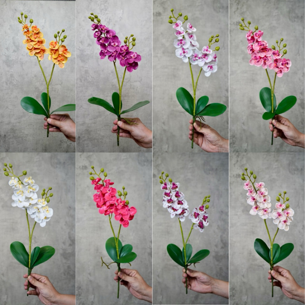 Bunga Angrek Artificial K12 / Angrek Bulan / Angrek Kain / Angrek Latex / Dekorasi Rumah Weding