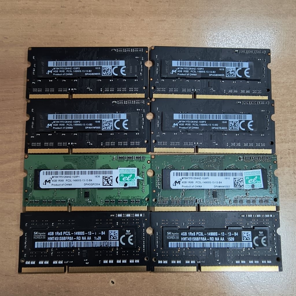Sodimm DDR3 PC3L 14900S 4Gb merk Micron Hynix