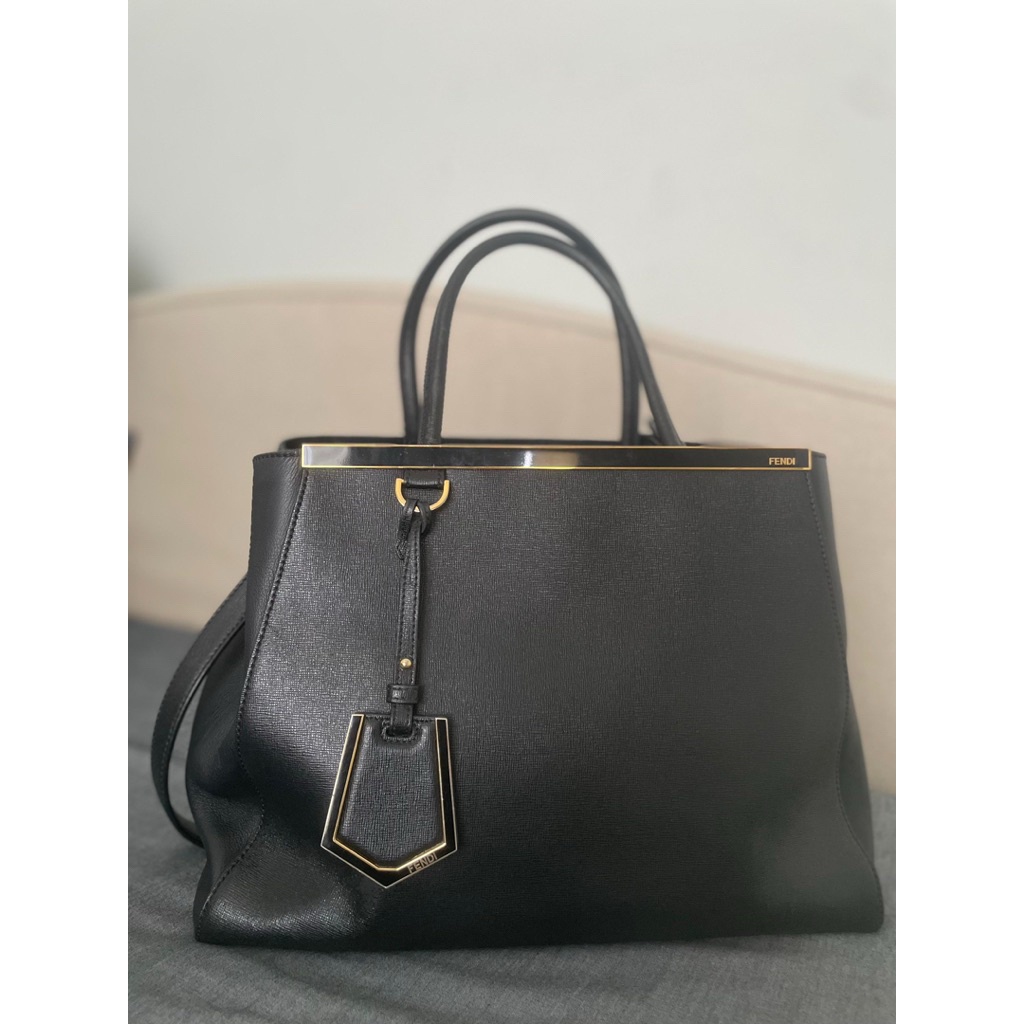 FENDI 2Jours Black GHW Satchel