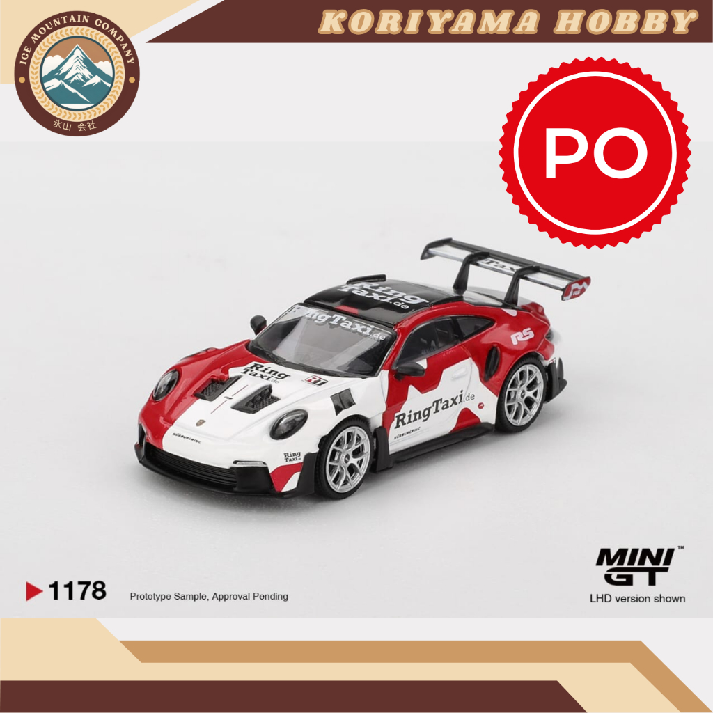 Mini GT 1178 Porsche 911(992) GT3 RS Weissach RingTaxi .com Box/Blister packaging MiniGT