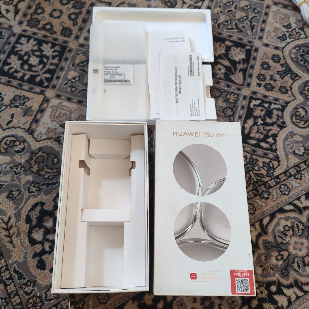 Dus Box Kardus Huawei P50 Pro Original Asli Bekas Copotan