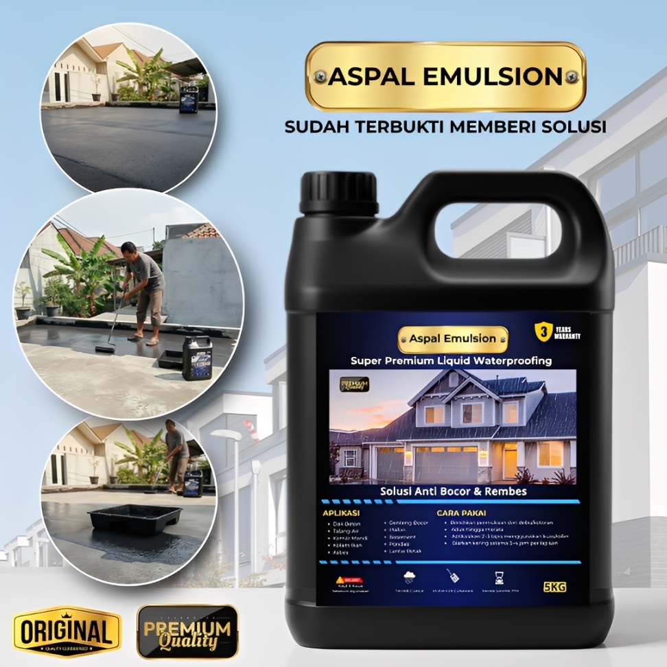 ( GARANSI 3 TAHUN ) Aspal Cair Anti Bocor 5kg | aspal cair 5 kg | aspal cair anti bocor