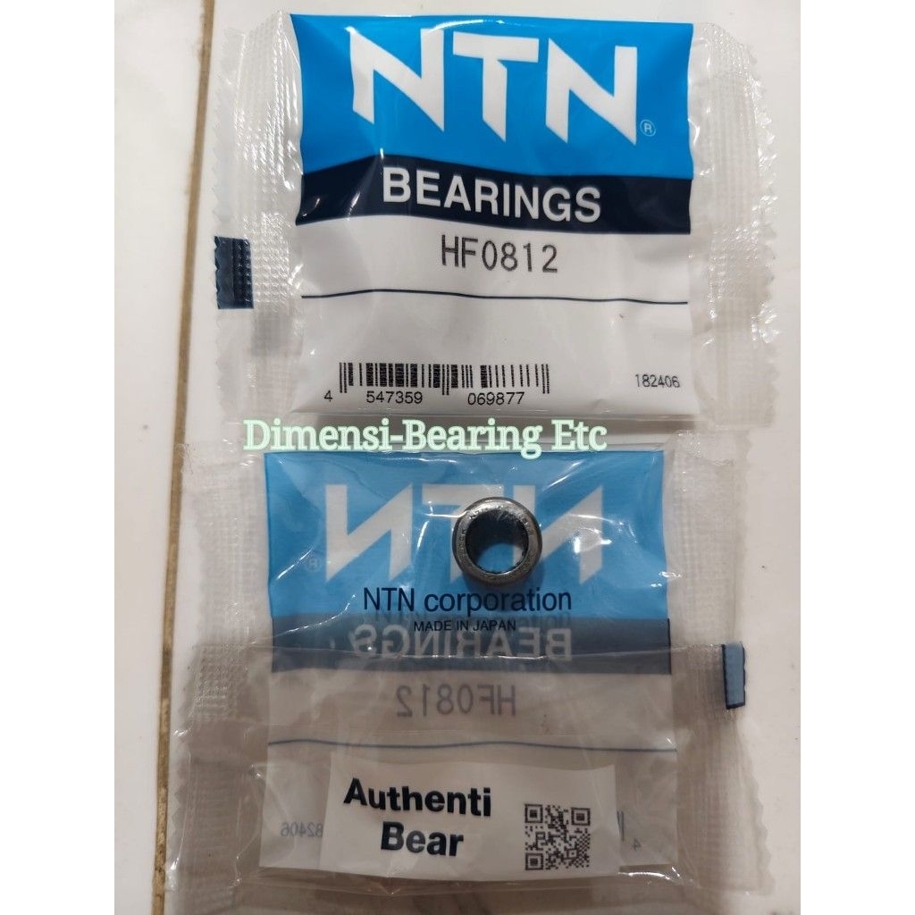 HF 0812 NTN ONE WAY NEEDLE ROLLER BEARING