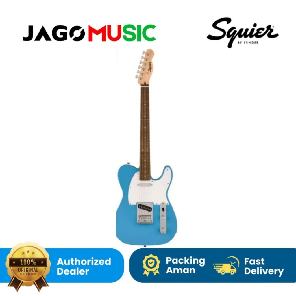 Squier Sonic Telecaster Electric Guitar w/White Pickguard Laurel FB California Blue