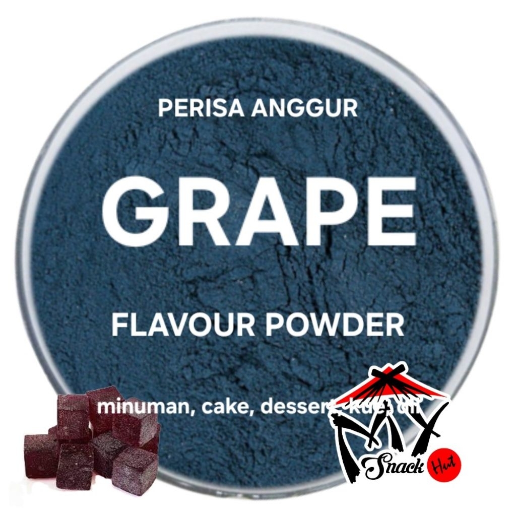 GRAPE FLAVOUR POWDER 250GR BUBUK PERISA PERASA ANGGUR JELI POPSICLE ES LILIN PURE MINUMAN JUS HALAL