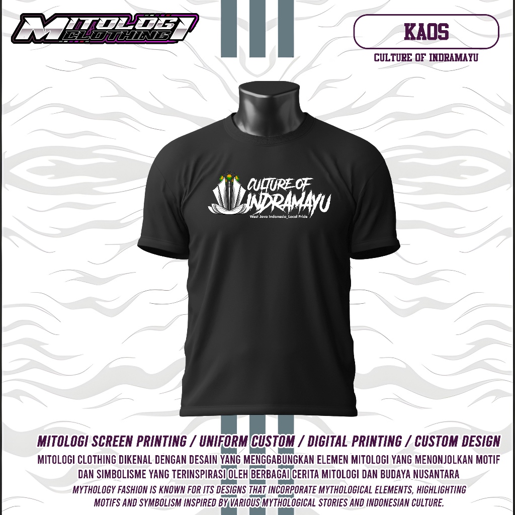 Kaos Indramayu | Culture Of Indramayu | Cotton Combed 24s | Sablon DTF | Unisex