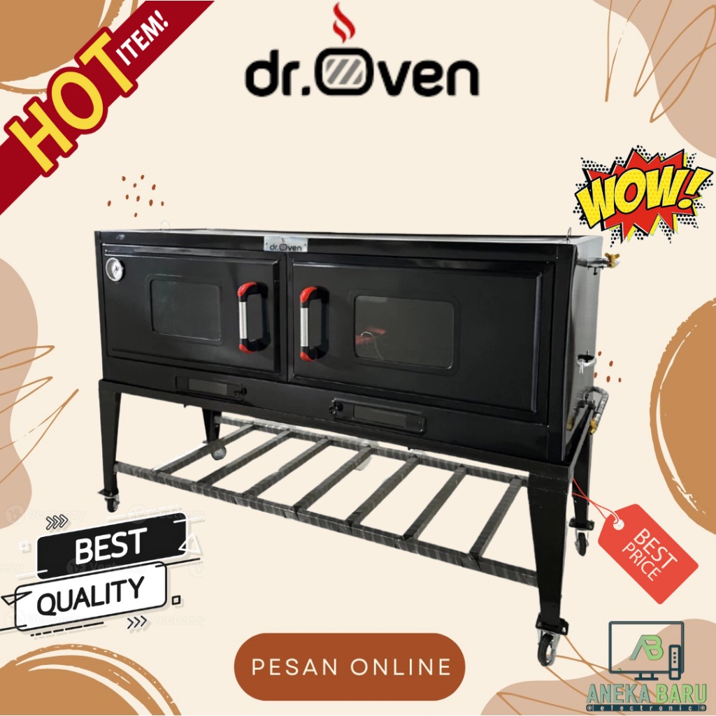 [READY STOCK] Oven Gas 2 Pintu Dr.Oven 12060 (Full Cat Hitam)