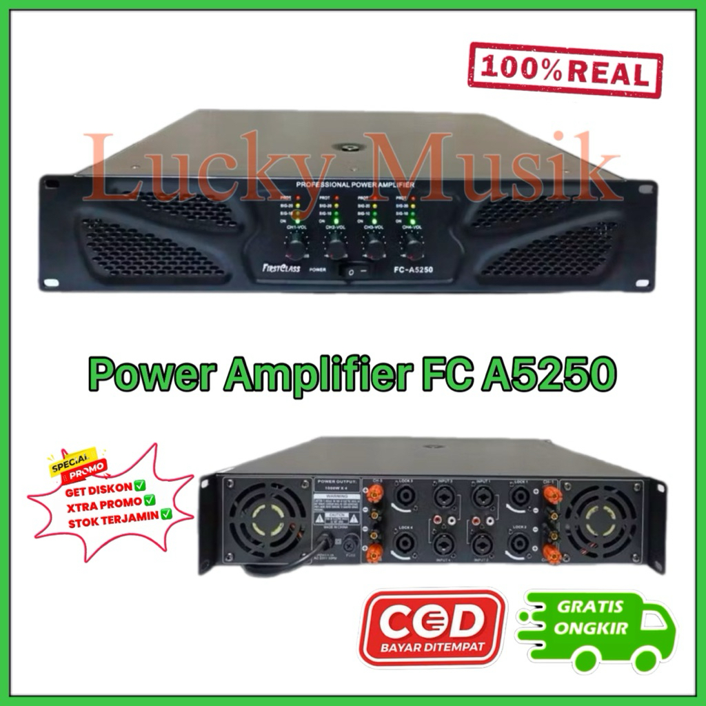 power amplifier firstclass fc a5250 firstclass fca 5250 1000 watt x 4 power fc 5250 ( Bisa COD )