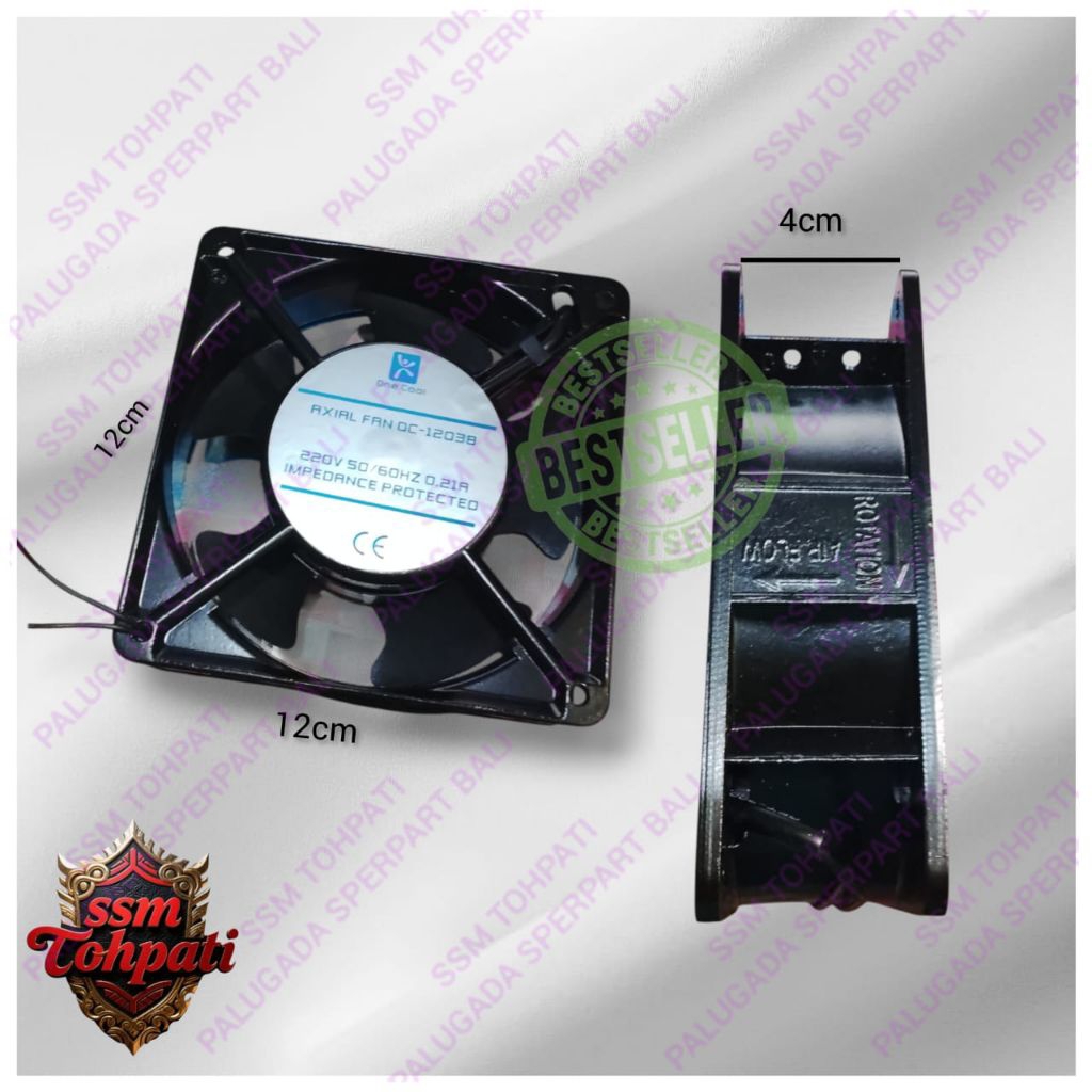 COOLING FAN 12 X 12 ARUS AC 220V | AXIAL FAN 220V | FAN KOTAK