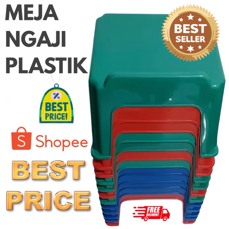 NIKTECH MEJA NGAJI BAHAN PLASTIK TEBAL BERKUALITAS UKURAN BESAR/MEJA ALQURAN/LEKAR/MEJA BELAJAR/ORIG