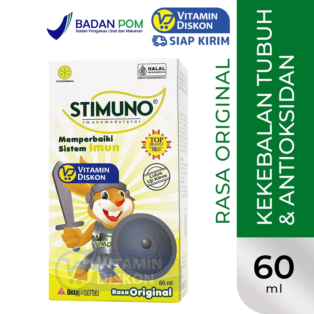 STIMUNO SIRUP 60 ML | Suplemen Herbal, Daya Tahan Tubuh, Sakit, Batuk, Pilek, Imunitas, Mempercepat 