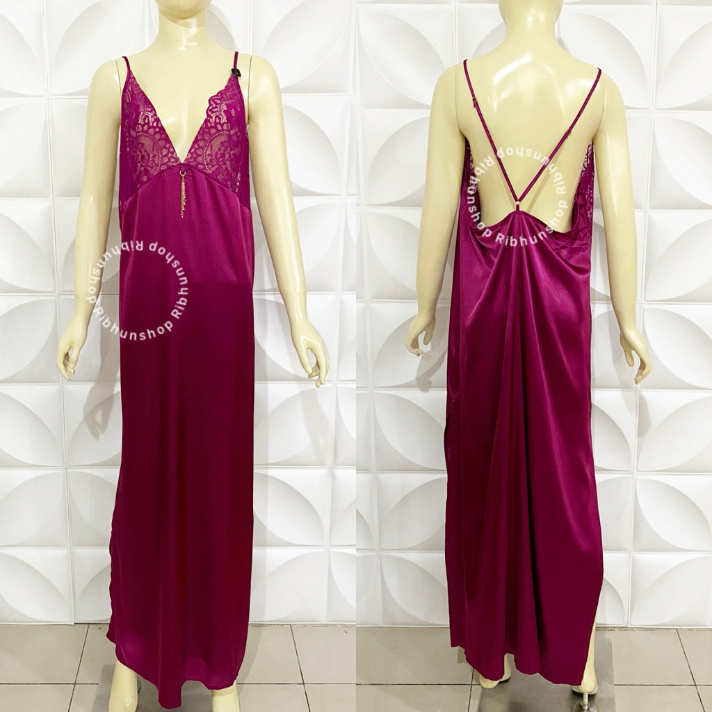La Senza Original Long Chemise Satin Size XS ,S , L 60263304