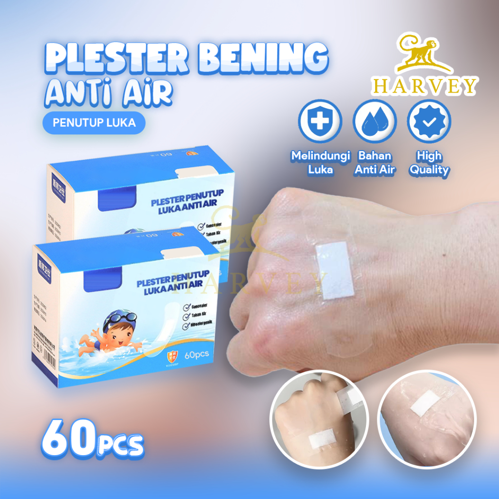 Plester Bening Penutup Luka Anti Air | Plester Transparan Waterproof | Plester Luka untuk Renang