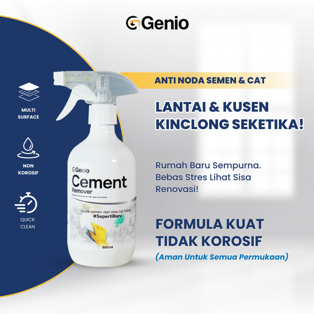GENIO Cement Remover Spray - Spray pembersih noda semen dan cat tembok