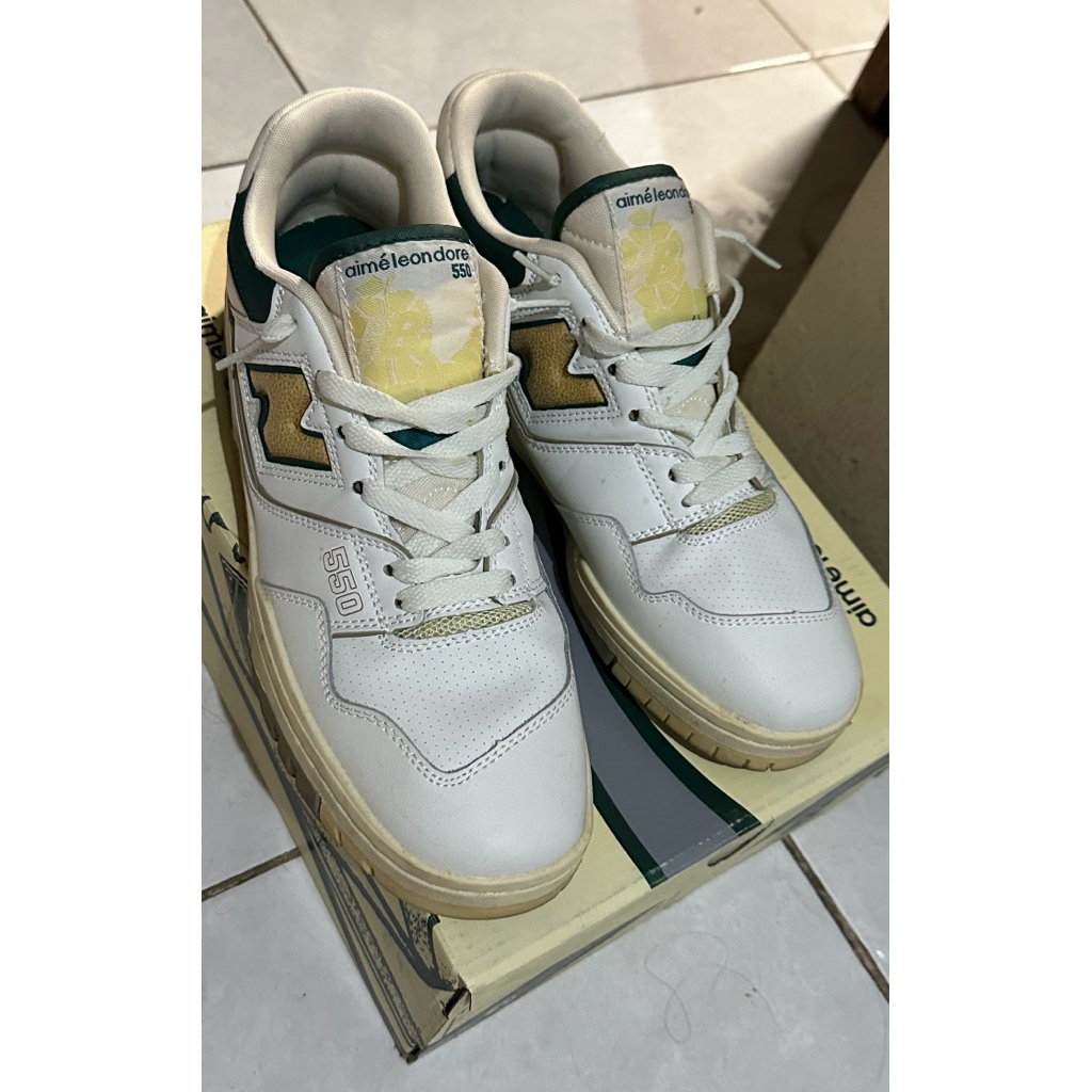 New Balance 550 white green - Aime Leon Dore collab 100%ORI
