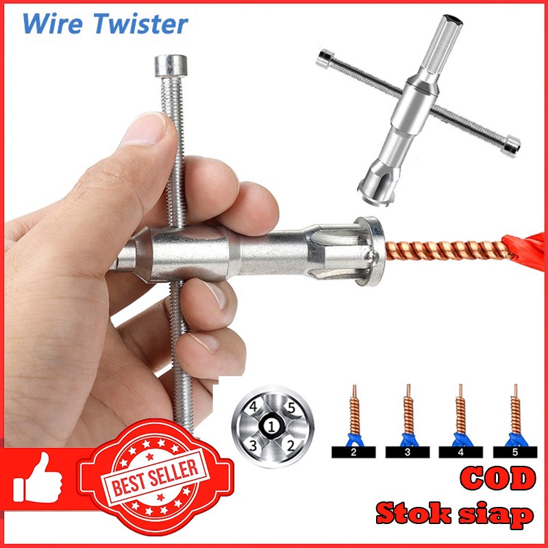 Alat Pemutar Kabel Listrik Manual Wire Stripping Fast Twister Tool Kabel Konektor