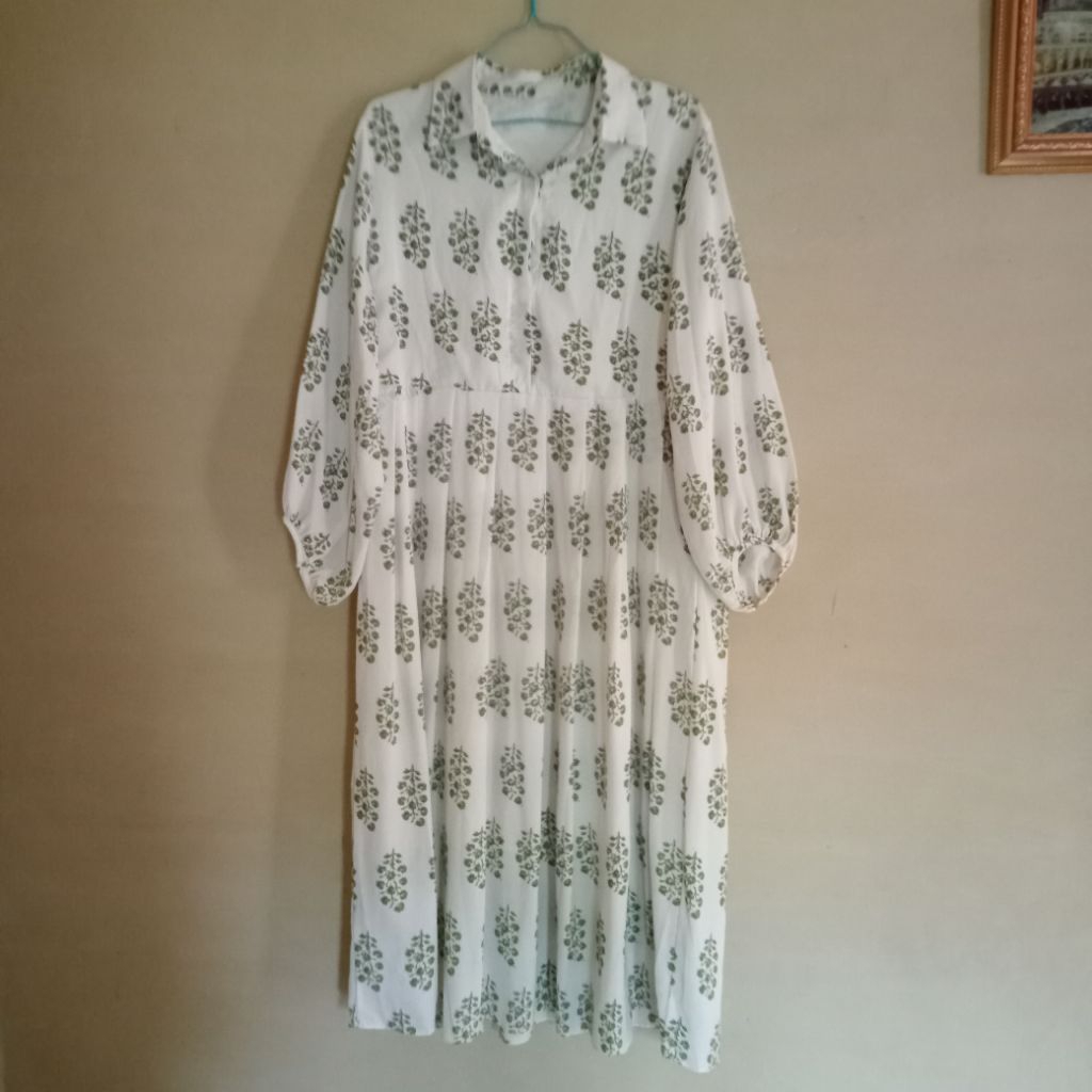 MIDI/TUNIK plisket lengan balon