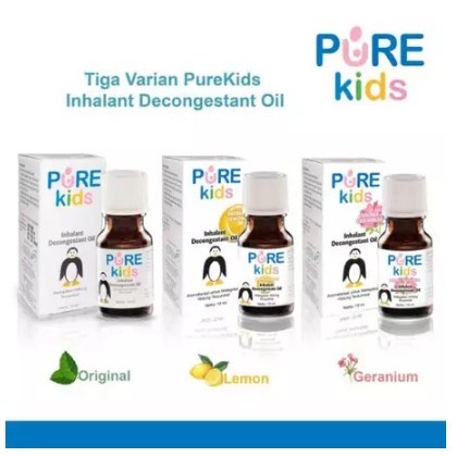 Pure Kids Inhalant Decongestant Oil 10ml Aroma Terapi Anak Hidung Tersumbat Batuk Pilek