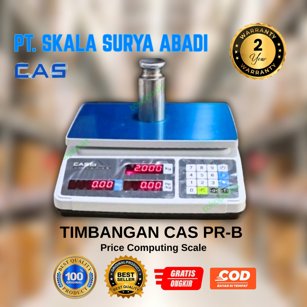 Timbangan Digital CAS PR-B 30kg /Timbangan Buah Digital /Timbangan Sembako /Timbangan Dapur 30kg