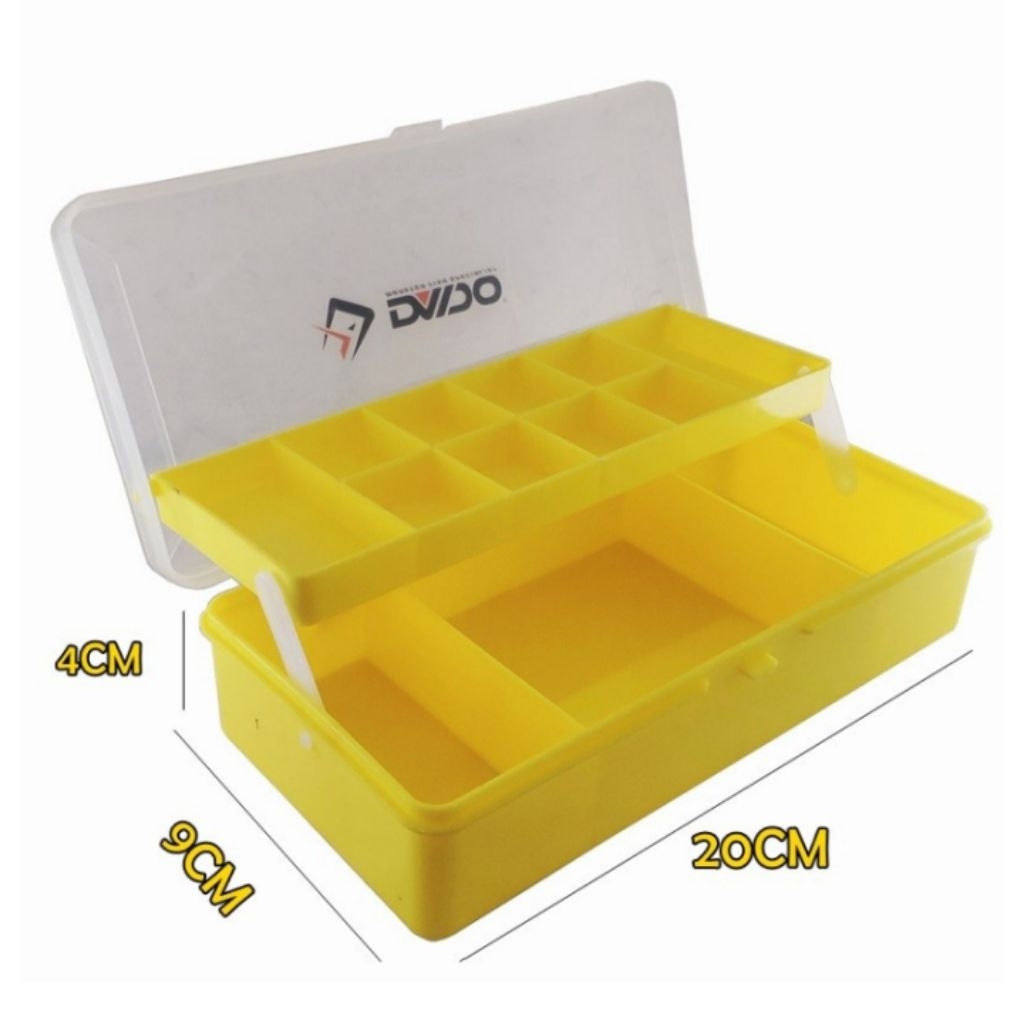 Kotak Alat Pancing 2 Susun Serbaguna | Tackle Box Tebal 20cm – Rapi & Praktis