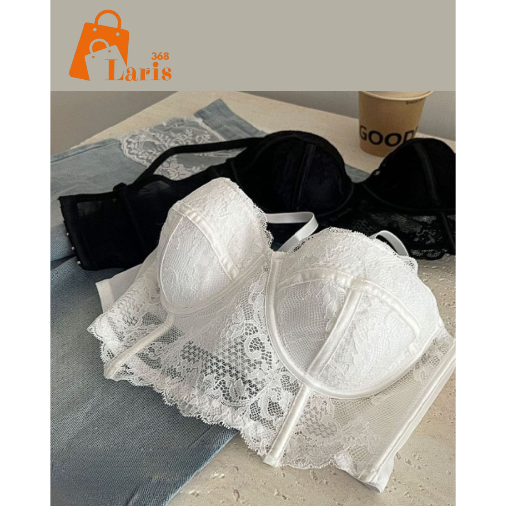 Laris368 Set HANA Fashion Bralette Bra Korset Bustier dan Celana Dalam Renda / Dalaman Tanktop Bra P