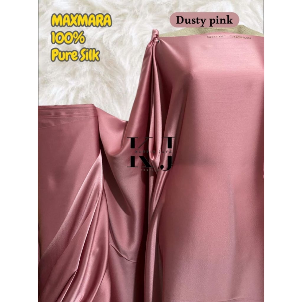 Kain Satin Maxmara 100% Silky Premium Lembut dan Elegan, Lebar 1.5 Meter Bahan Kain Kebaya Saten Max