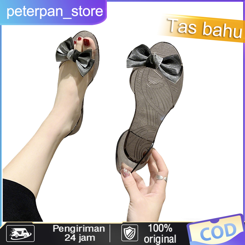Sepatu Sandal wanita Flat Jelly Shoes Murah Korea Style Terbaru 2023 Sandel Cewek
