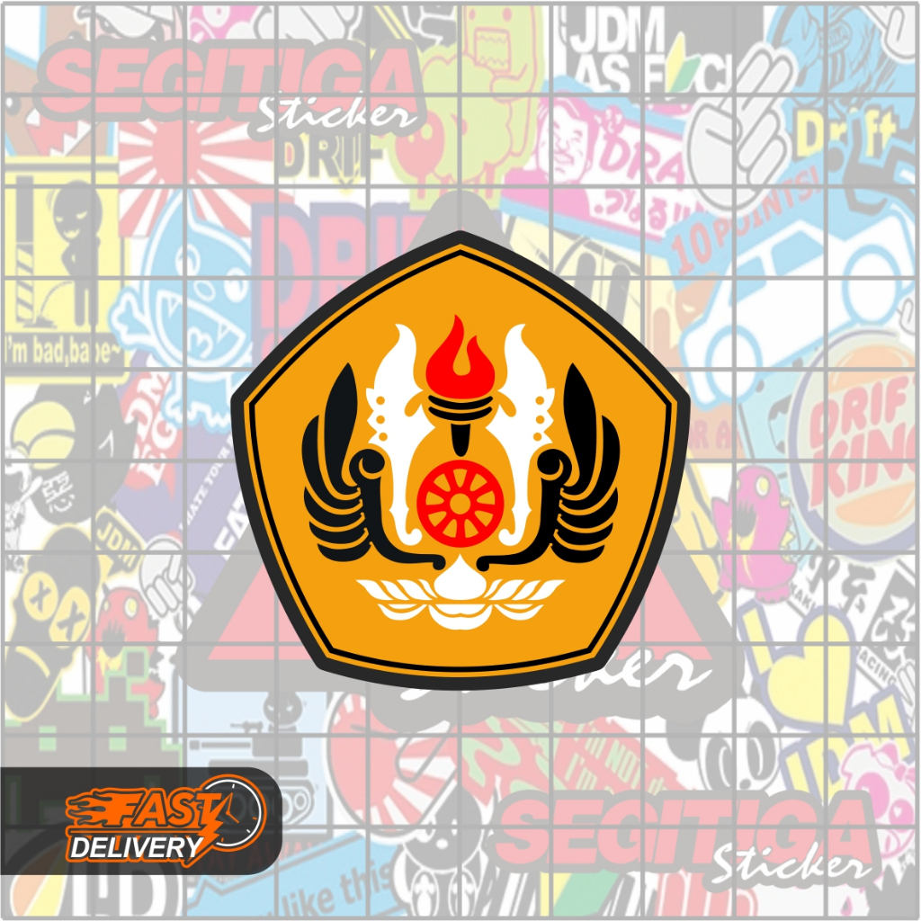 Sticker Universitas Unpad Padjajaran Ukuran 5 x 5 Cm