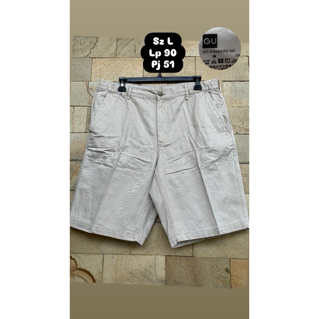 celana pendek chinos gu