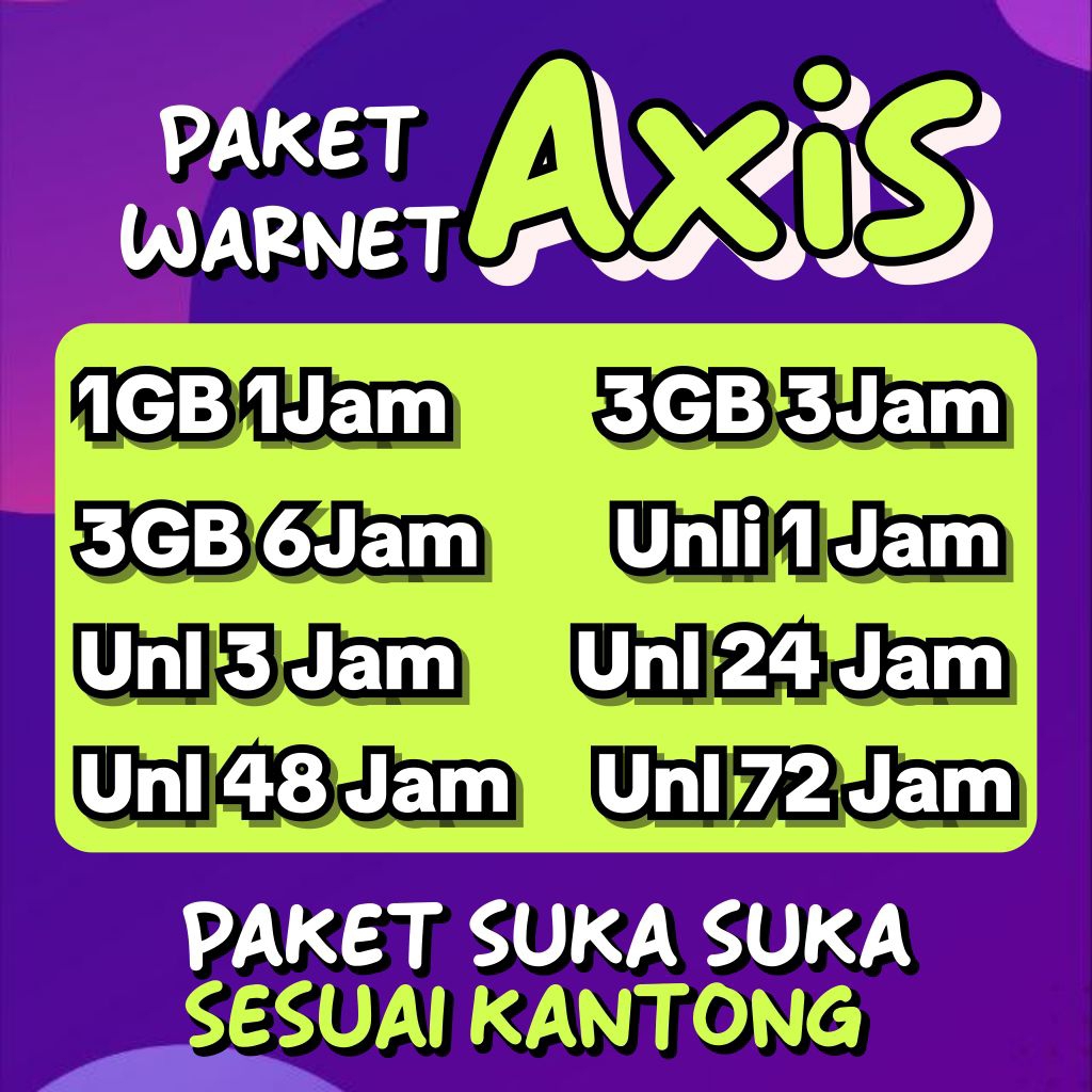 KUOTA AXIS DATA PAKET WARNET