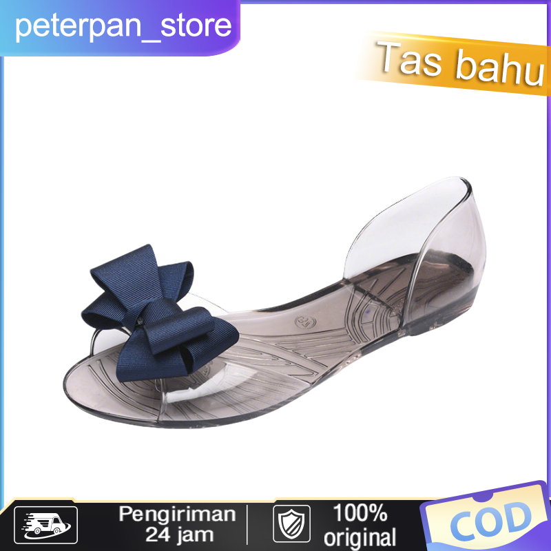 Sepatu Sandal Wanita Flat Jelly Shoes Sendal Pantai Korea Style Terbaru 2023 Sendal Flatshoes
