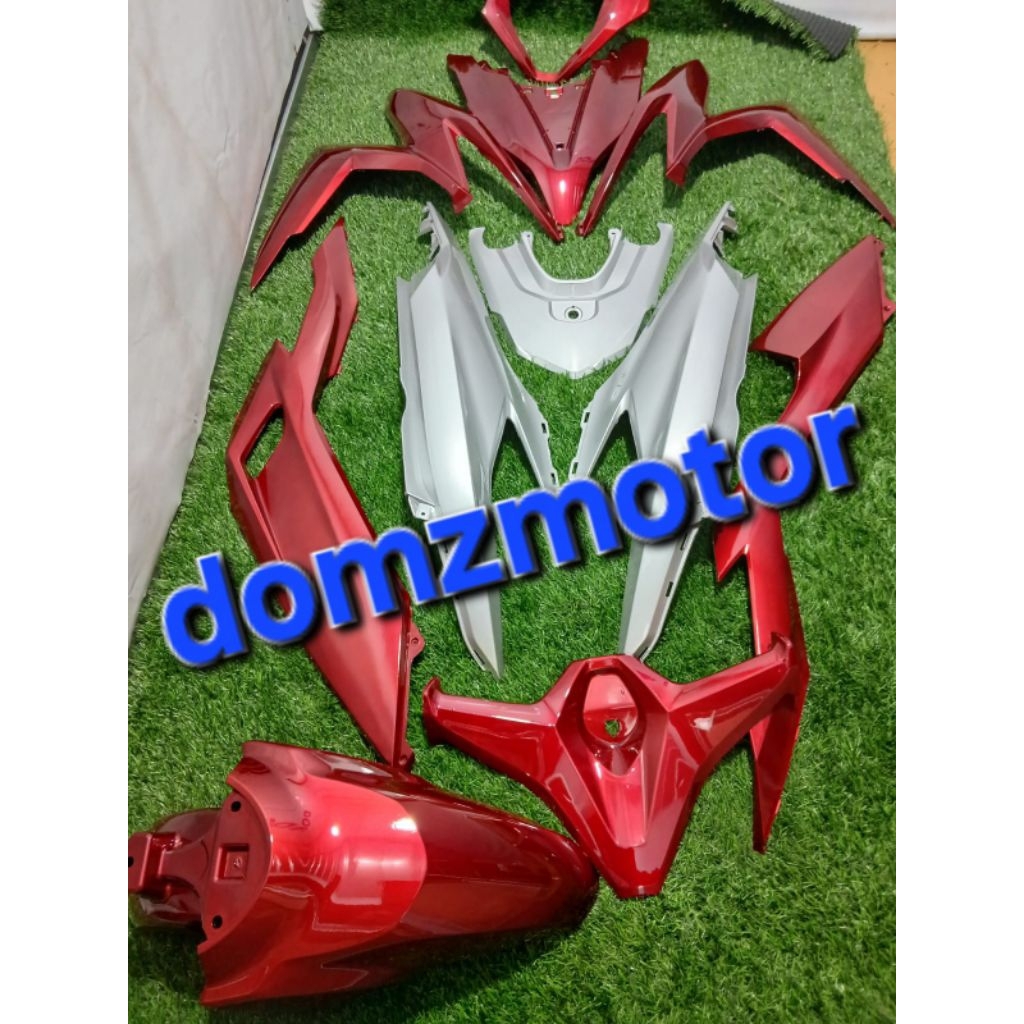 cover full set body halus honda vario all new 125 150 gen 1 vietnam style merah candy silver