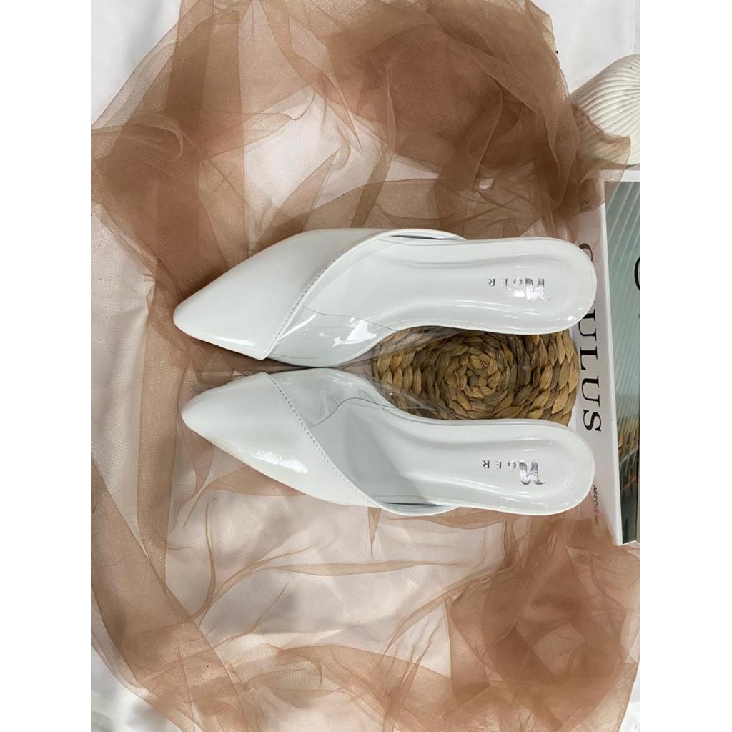 NOER SHOES - NICOLE HEELS 5CM PUTIH GLOSSY oz10