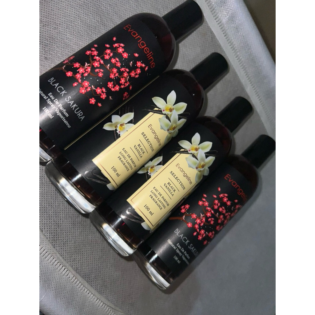 Paket Parfum Evangeline Black Sakura & Black Vanilla