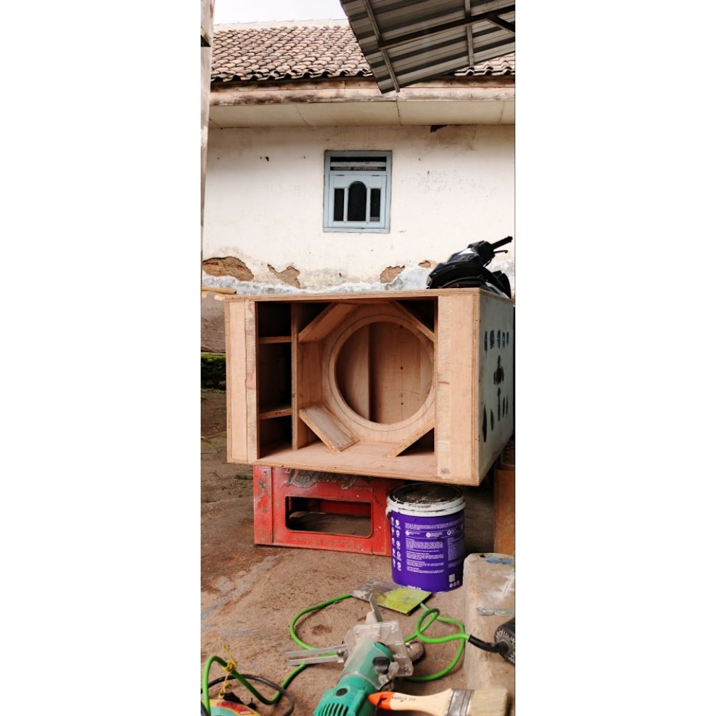 bok parathel 12in bahan triplek semi meranti 15mm