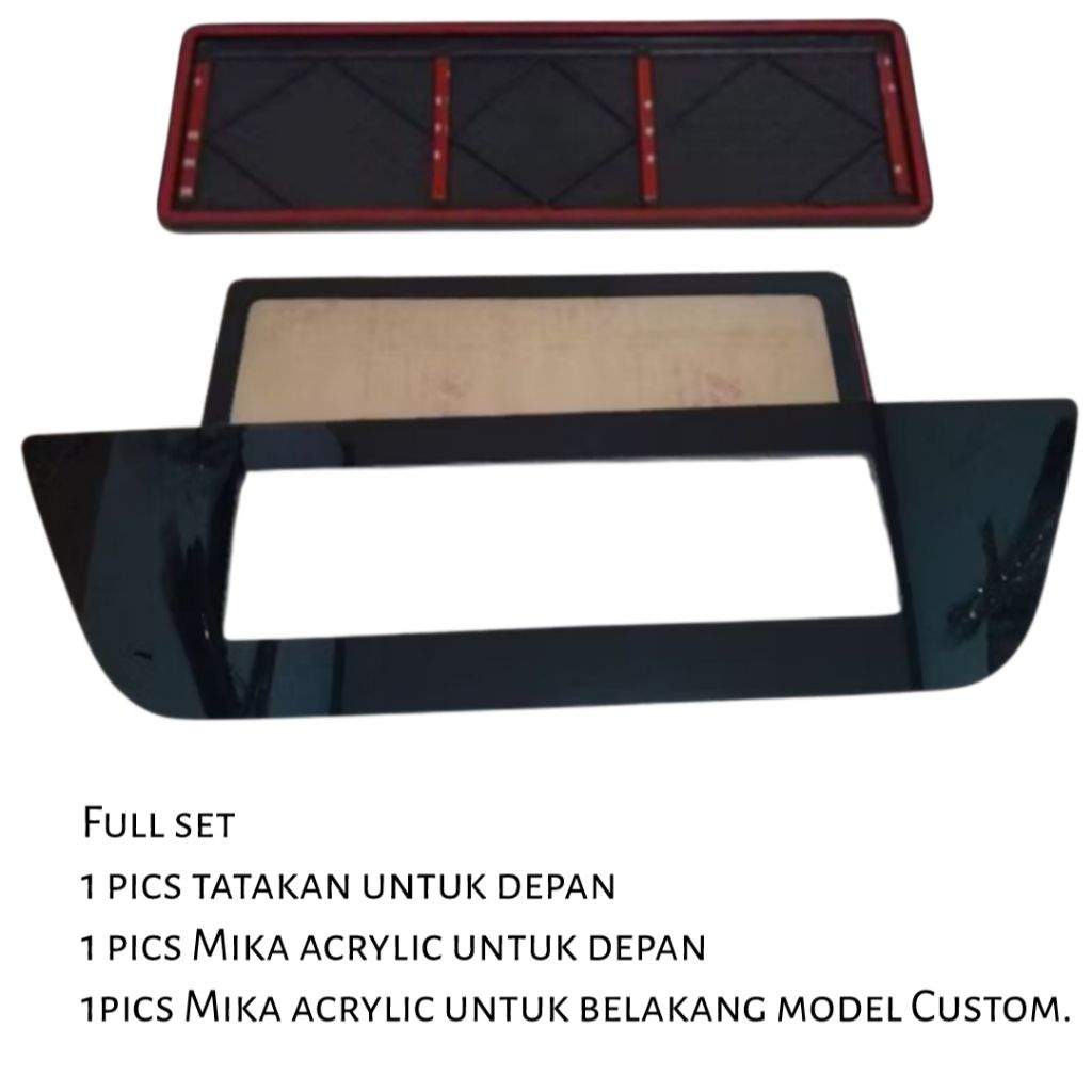 Tatakan/ cover  plat nomor mobil innova model Custom  Bahan acrylic