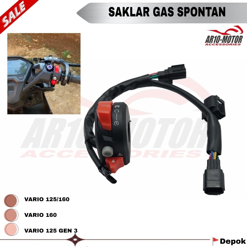 SAKLAR GAS SPONTAN VARIO 125 / 150 / 160