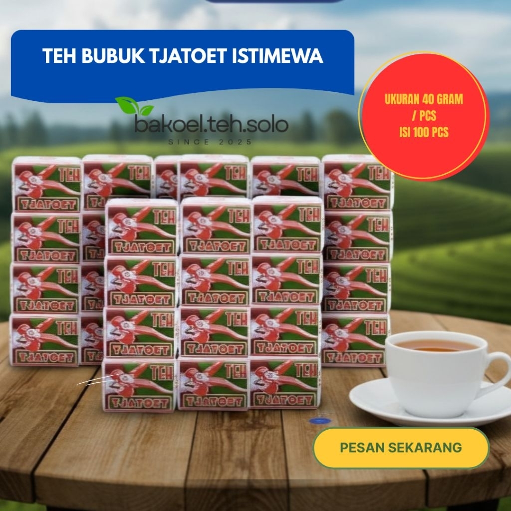 Teh Bubuk Tjatoet Jasmine Istimewa 40gr Isi 100 Pcs