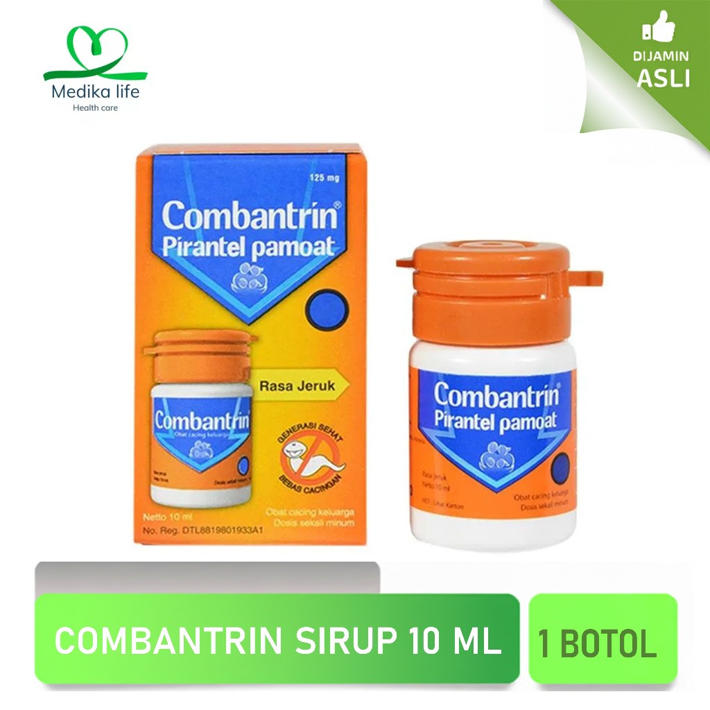 COMBANTRIN SIRUP 10 ML SIRUP ANAK JERUK 10ML COMBANTRIN OBAT CACING ANAK SIRUP RASA JERUK