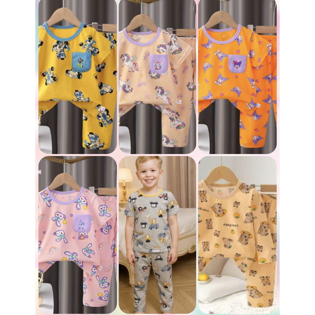 SET CP - PP ORGANIK IMPORT USIA 4 5 6 TAHUN / PIYAMA CP ORGANIK IMPORT / SETELAN CP ORGANIK IMPORT /