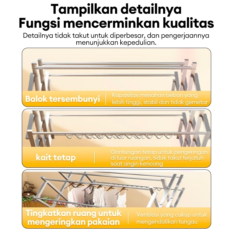 Jemuran Baju Lipat Jemuran Baju Stainless Steel Jemuran Pakaian Minimalis Jemuran Pakaian Stainless