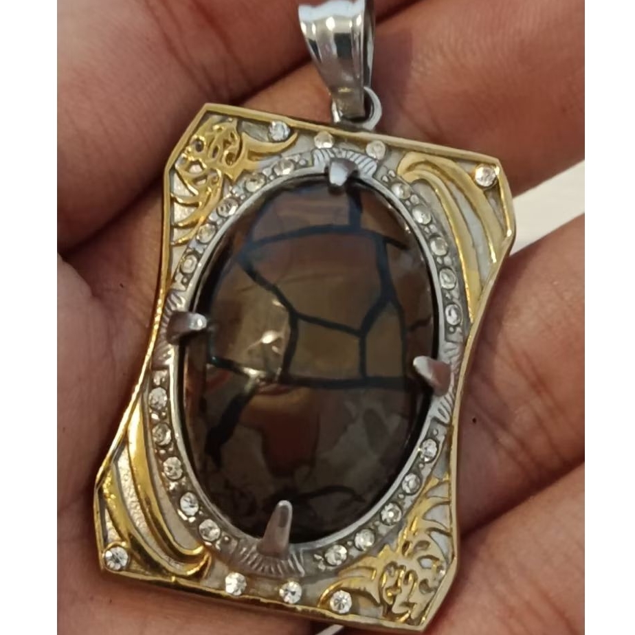 liontin batu natural sisik naga enrekang