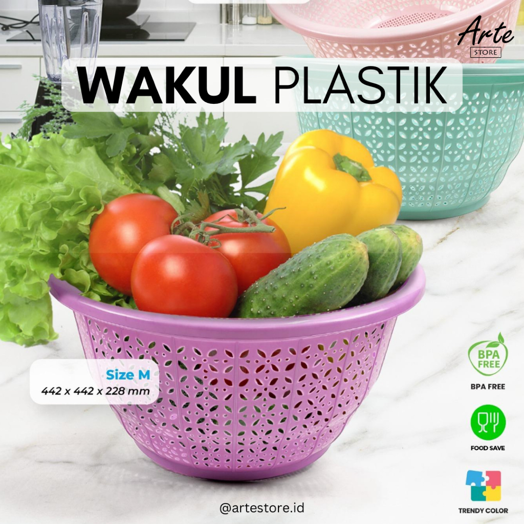 Wakul Plastik Tebal - Bakul Plastik Besar 44 cm- Keranjang Makanan - Artestore