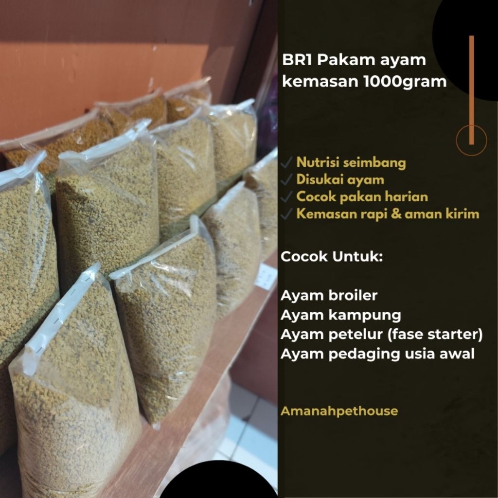 BR1 Pakan Ayam Starter 1kg