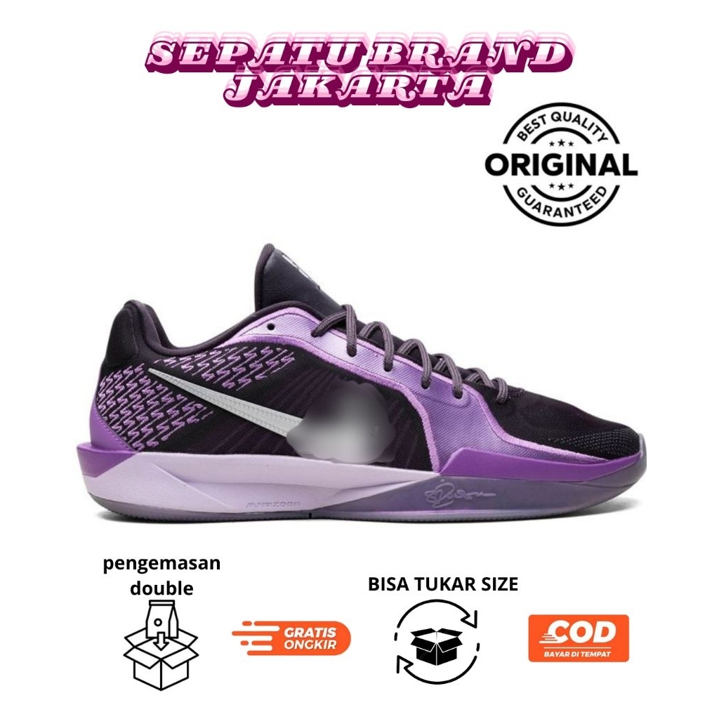 Sepatu Basket Sabrina 2 Court Vision Raspberry Purple Olahraga Daily Gym Uniseks