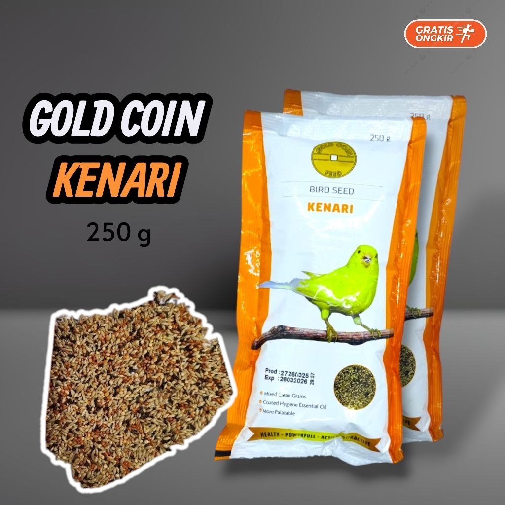 GOLD COIN KENARI. MAKANAN BURUNG KENARI. MILET KENARI